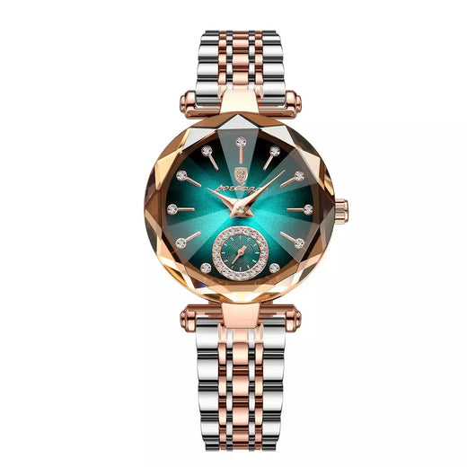 POEDAGAR-Relógio feminino impermeável em aço inoxidável, elegante relógio de pulso para senhoras, vestido luxuoso, relógios quartzo diamante
