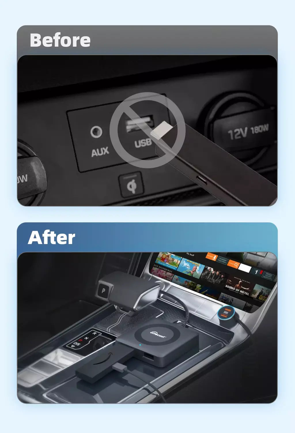 Otocast carro tv mate com fio para adaptador carplay sem fio android auto hdmi multimídia conversor de vídeo para tv varas caixa de jogo telefone