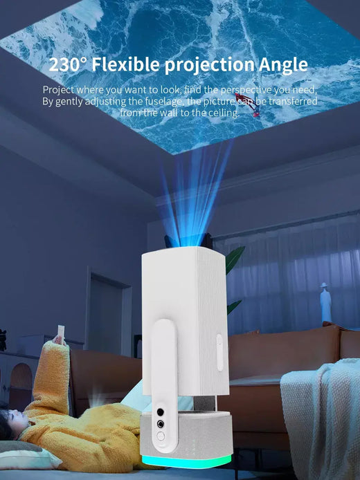 Salange 4K Projetor K2 Smart Android 11.0 Bateria embutida Alto-falante Bluetooth WIFI Foco automático Correção Keystone Estilo livre para Samsung iPhone Android Celular Viagem Projetor de filmes ao ar livre