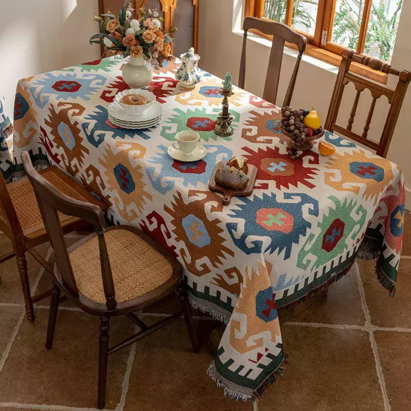 Multi Funcional Toalha de Mesa Fio de Algodão, Mesa de Jantar, Sala de estar ao ar livre, dupla face Camp e Picnic Mat Disponível