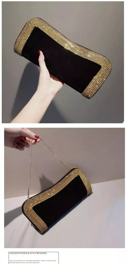 YoReAi-Beading Bolsa para Mulheres, Clutch Feminino, Bolsas de Ombro, Bolsas Festa, Veludo, Hobo-Bag Brilhante, Messenger Bag, Marca de Luxo