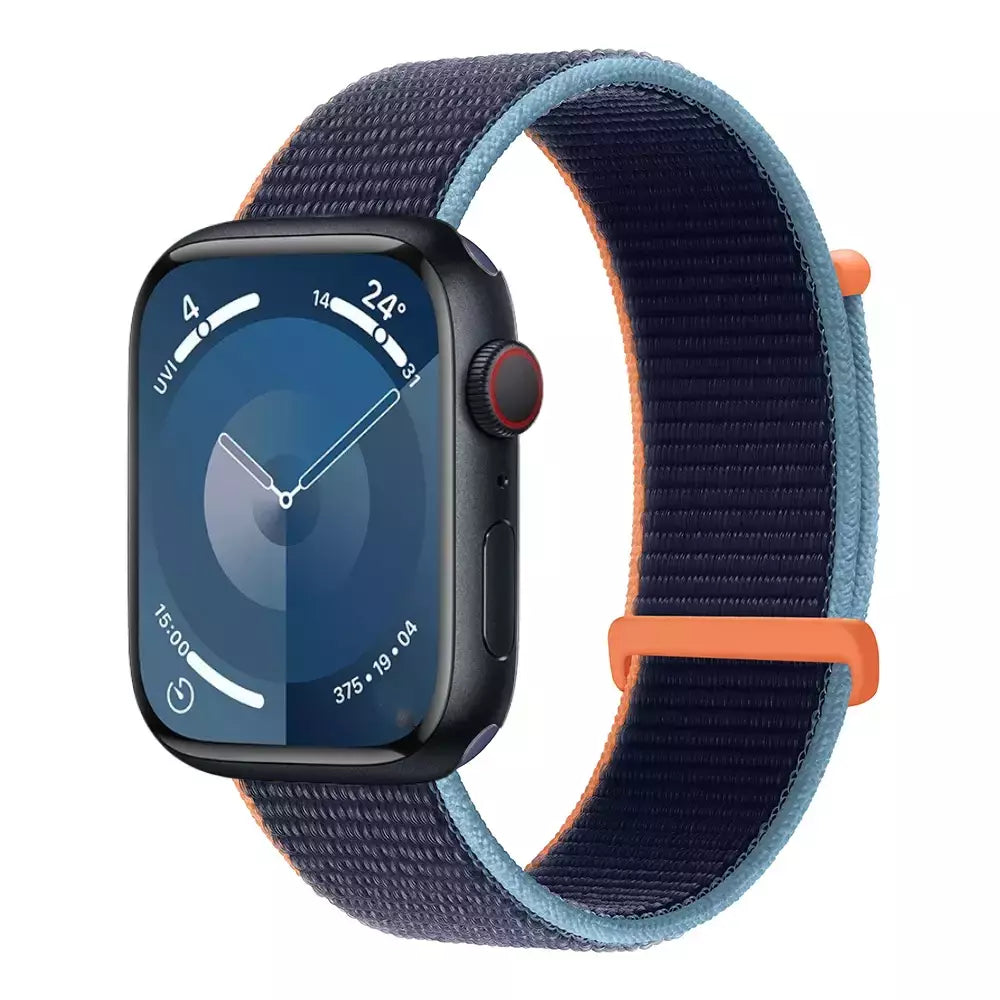 Pulseira de Nylon Respirável para Apple Watch, Alça de Substituição, Ultra 2 1, 49mm, Série 9, 8, 7, 6, 5, 4, 3, SE, 44mm, 45mm, 41 milímetros, 44 milímetros