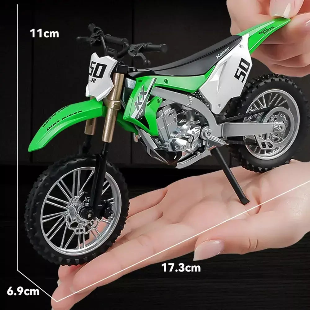 1:12 kawasaki kx450 nijia ZX-6R modelo de motocicleta brinquedo diecast liga carro roda dianteira direção absorção choque decorativo presente do menino