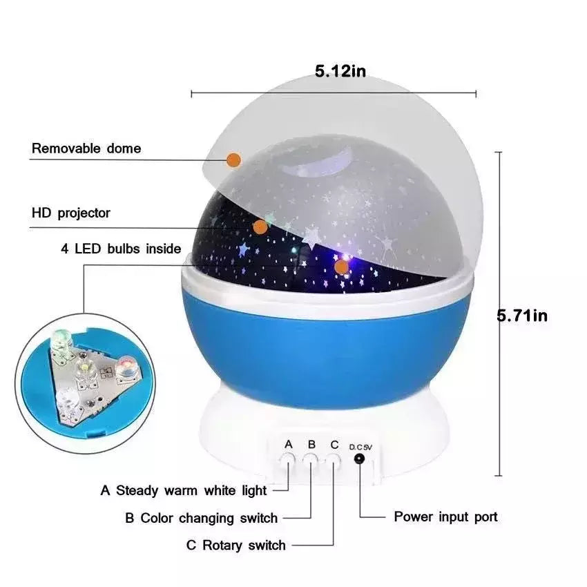 LED Rotating Night Light Projector, Céu Estrelado, Star Master, Crianças, Crianças, Sono, Romântico, USB, Lâmpada, Presentes para Criança
