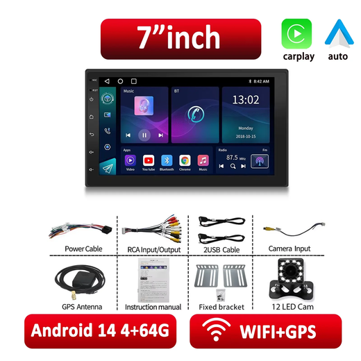 Essgoo rádio do carro android 14 carplay vídeo multimídia automático 7/9/10 ''estéreo universal para volkswagen nissan hyundai kia toyota