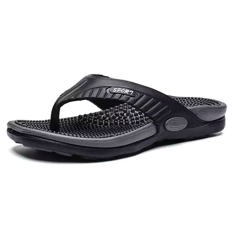 Chinelos masculinos de massagem, sapatos de praia respiráveis, sandálias de luxo, chinelos de verão, plus size 46