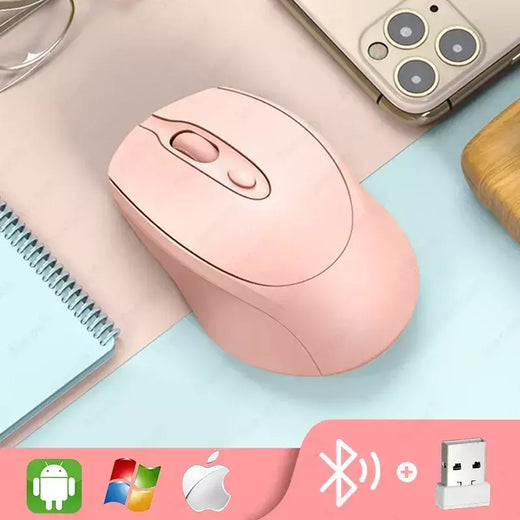Aieach recarregável sem fio bluetooth mouse silencioso sem fio computadores usb ergonômico gamer mouse para computador portátil macbook