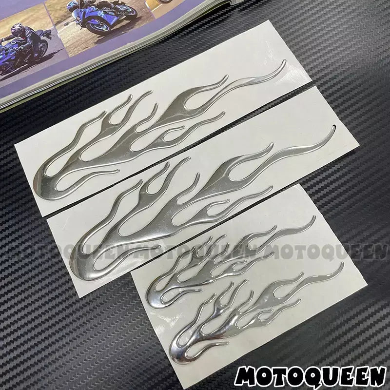 Etiqueta de chama 3d emblema vintage motocicleta estilo do carro gás tanque combustível almofada capacete decoração decalques adesivos para harley moto