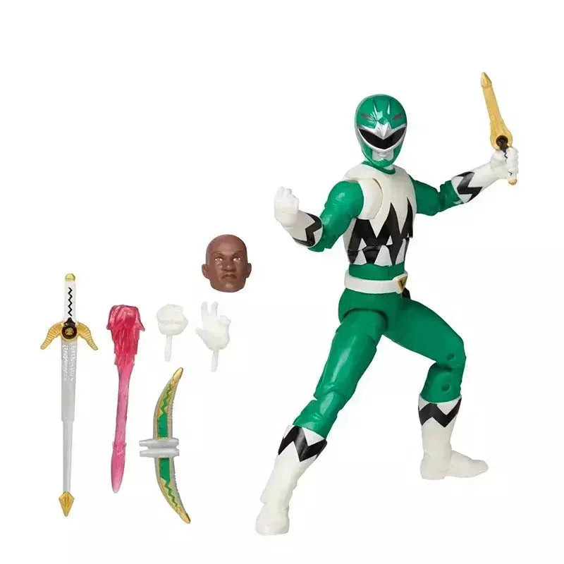 Hasbro power rangers relâmpago coleção dino trovão amarelo ranger/lost galaxy verde/força selvagem azul figura de ação modelo presentes