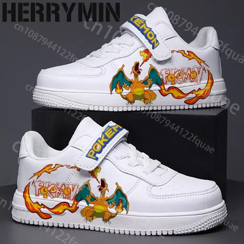 Pokemons crianças pikachu charmander tênis meninas meninos sapatos casuais criança correndo moda esportes 7 e 18 anos de idade sapatos presente