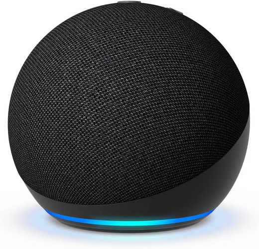 Amazon Echo Dot (5a geração), alto-falante Alexa com som vibratório, ótimo para quartos, salas de jantar e escritórios, versão padrão