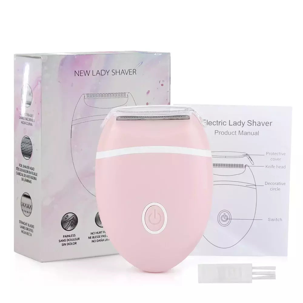 Depiladora elétrica da remoção do cabelo do corpo Facial para mulheres, senhora perna biquíni aparador, molhado e seco aparador, axilas, barbeador