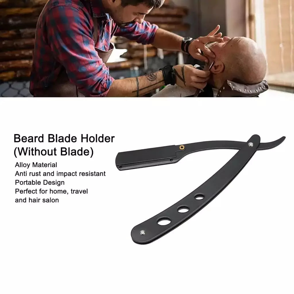 Lâmina de aço inoxidável dobrável para homens, navalha antiquada, raspador manual, raspador de rosto, barbeiro, corpo, faca de depilação facial, nova