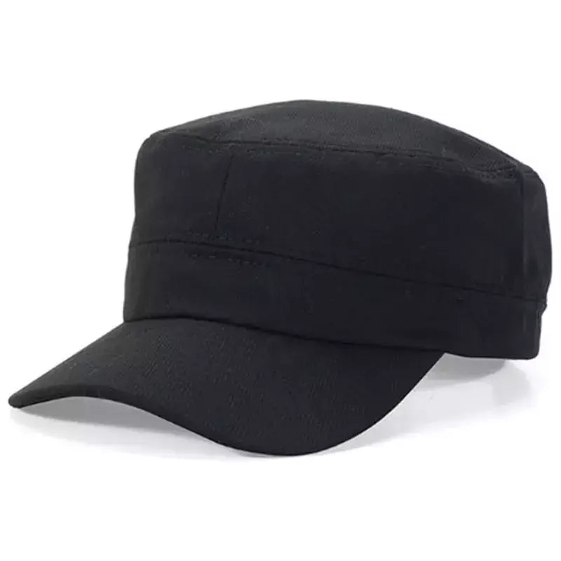 Chapéu unissex ajustável do exército, boné de cadete patrulha militar, liso, estilo clássico, moda vintage, 5 cores, 1pc