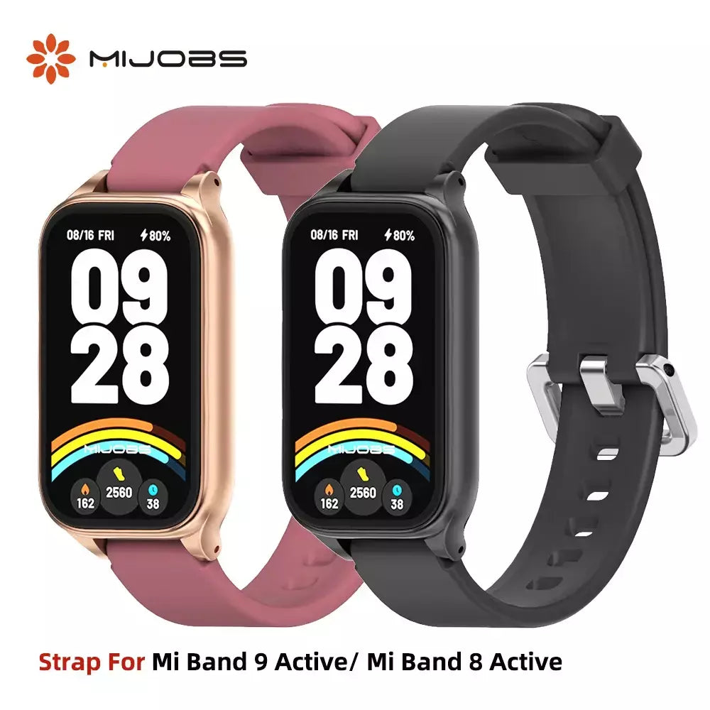 Para mi banda 9 ativa pulseira de silicone para mi banda 8 ativo 9 ativa pulseira para mi banda 9 ativo smartband acessórios