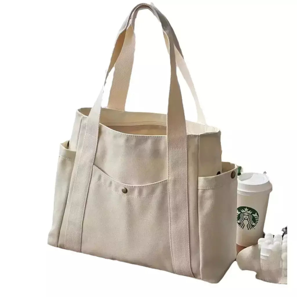 Estilo preppy bolsa de ombro unissex grande capacidade bolsa casual versátil sólida bolsa de lona estudante viajando zíper saco quadrado