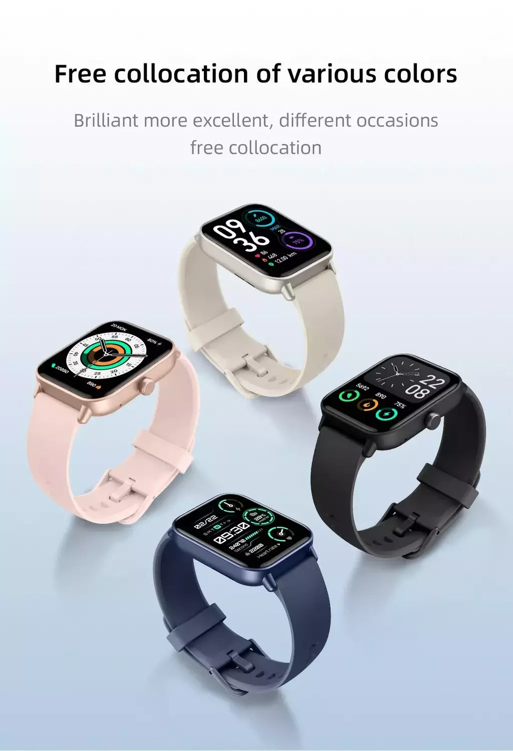 Built-in Alexa Smart Watch para Men e Women, IP68 Waterproof, Bluetooth Call, Stress Test, Blood Oxygen, Heart Rate, 5ATM, IDW19, 2023, New