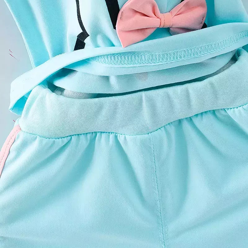 Conjunto de pijamas casual infantil, roupas de bebê, colete bonito feminino, pijama infantil, roupas de treino infantis, verão, novo, 2 peças