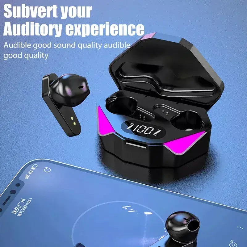 Fone de ouvido sem fio Bluetooth X15 TWS, 65ms Earbud de baixa latência, Gaming Headset, Gamer com microfone para Xiaomi e iPhone