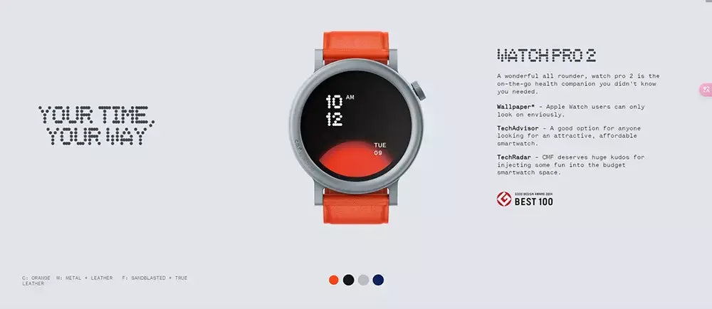 Transporte rápido versão global nada cmf watch pro 2 1.32 "amoled bluetooth 5.3 chamadas bt com redução de ruído ai gps 340mah