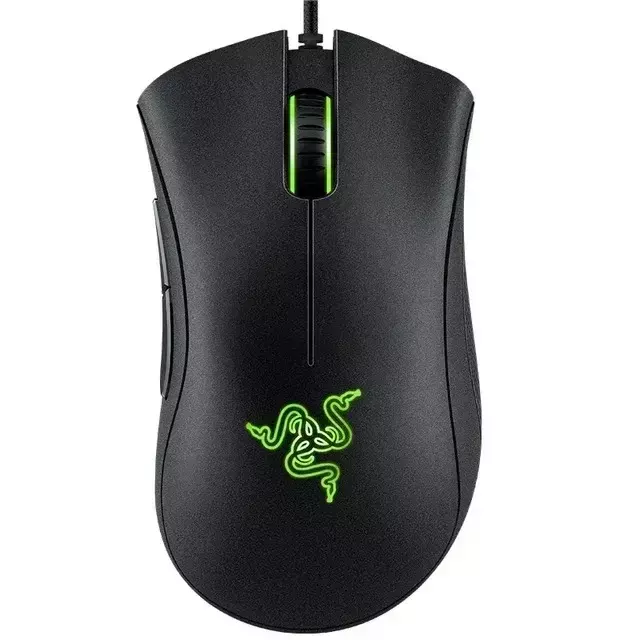 Razer-DeathAdder Essential Wired Gaming Mouse, 6400DPI, Sensor Óptico, 5 Botões Independentemente, Laptop, PC, Gamer, Original