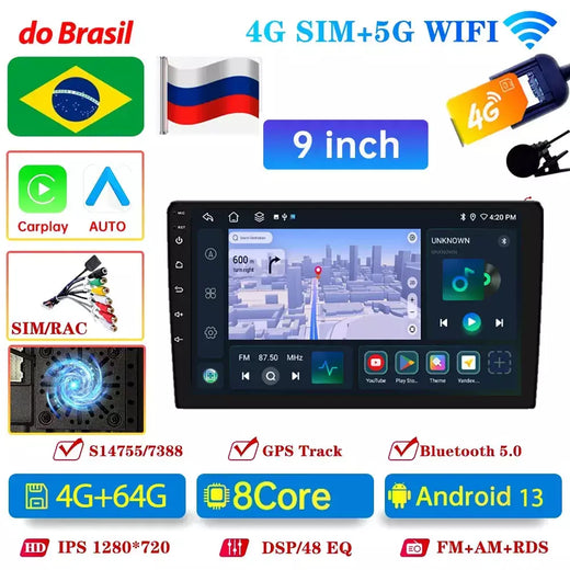 8581 8 Core Rádio do carro 7/9/10 ''2 Din Android 13 auto Vídeo Multimídia Estéreo Universal Carplay 8581 Para Volkswagen Nissan Hyundai Kia toyota fiat jeep honda toro Chevrolet Peugeot Citroën Ford