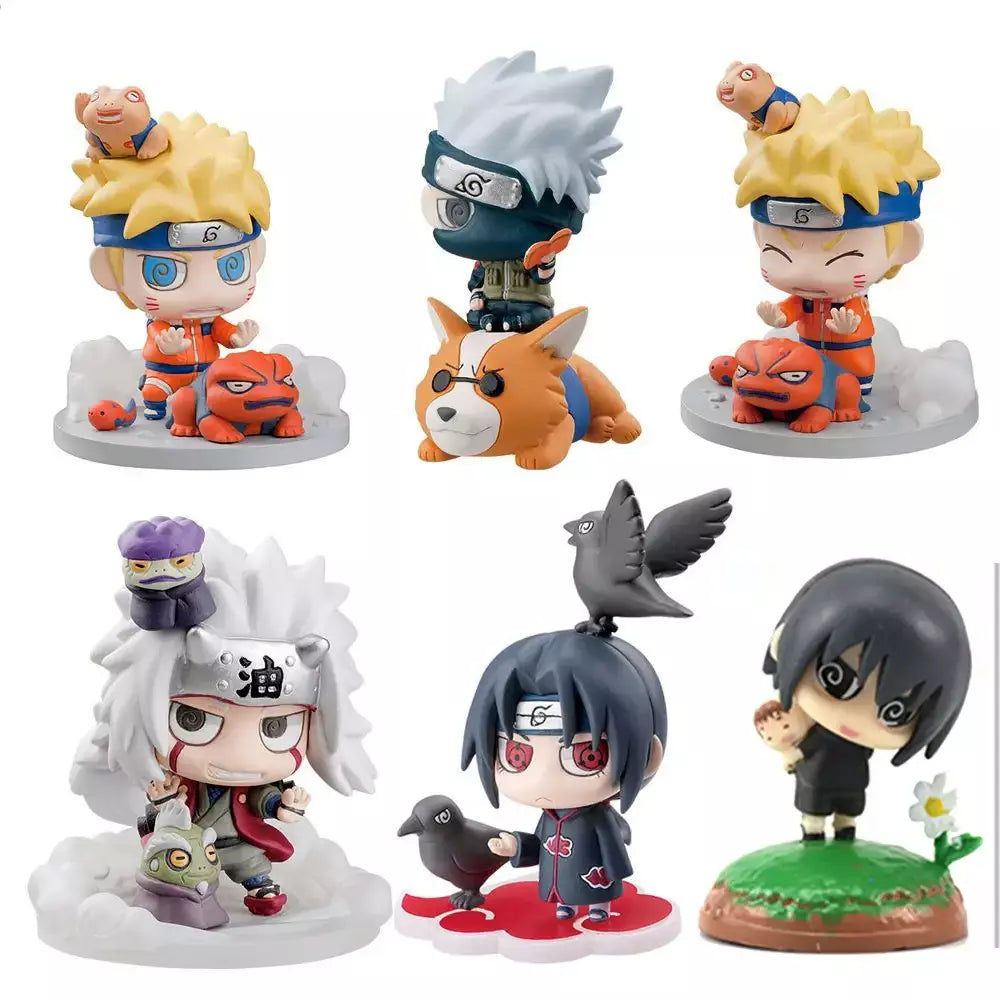 Quente naruto shippuden anime figura modelo sasuke kakashi gaara estatueta de ação estátua pvc brinquedo colecionável boneca crianças presentes
