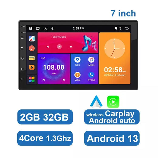 Essgoo rádio automotivo universal sem fio carplay android auto 7 9 10 "reprodutor multimídia 2 din carro estéreo wifi gps ips autoradio