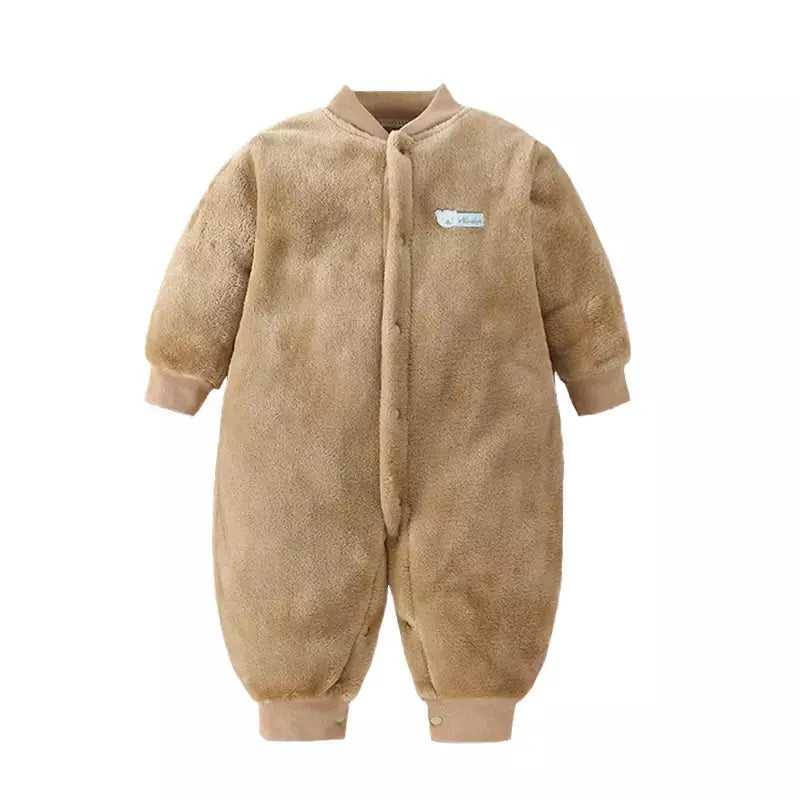 Bebê recém-nascido primavera inverno roupas jaqueta infantil para meninas macacão para meninos flanela macia bebe macacão roupas de bebê 0-18 meses