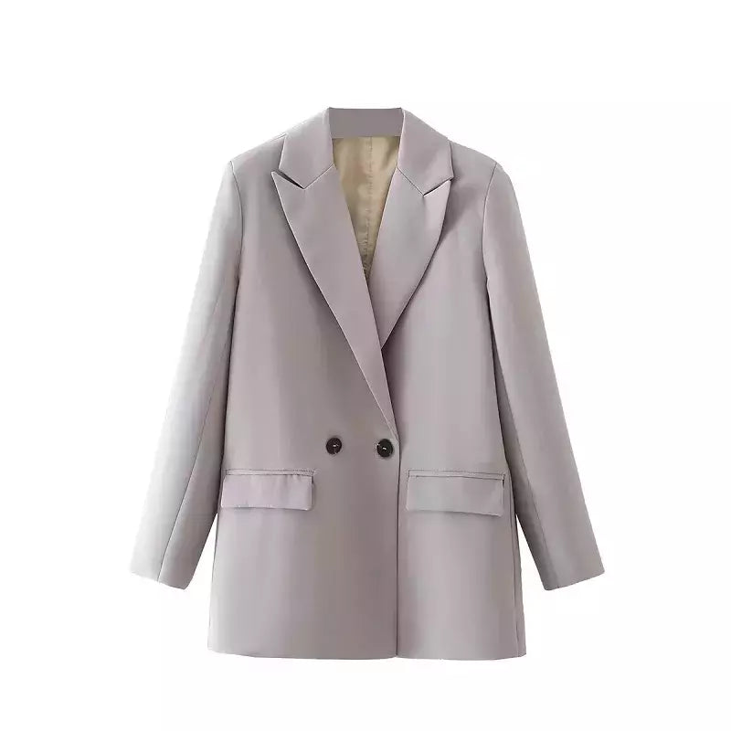TRAF-Blazer feminino de escritório, preto, bege, cáqui, azul, verde, cinza, casaco de moda, blazers femininos, jaqueta, casacos, 2024