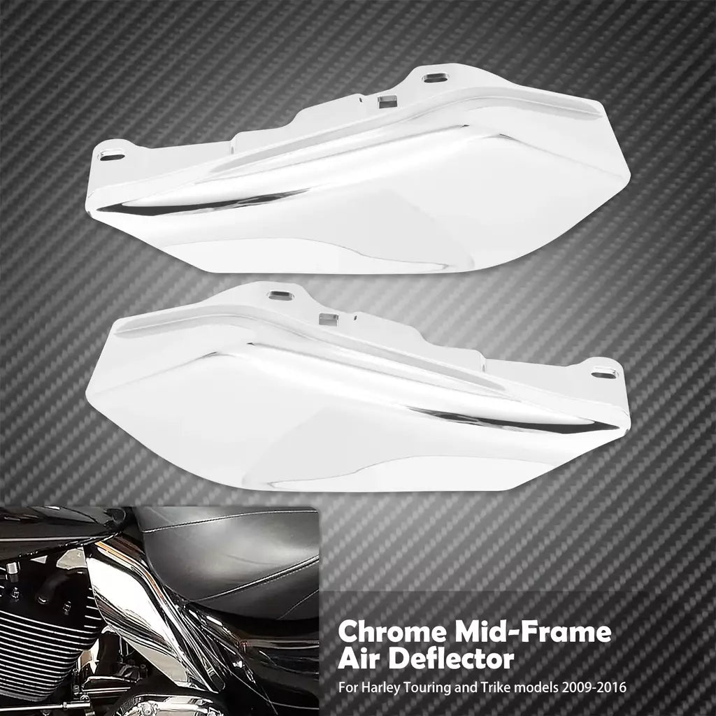 Motocicleta mid-frame defletor de ar escudo térmico guarnição capa para harley touring electra street glide road king fltrx 2001-23 24-up
