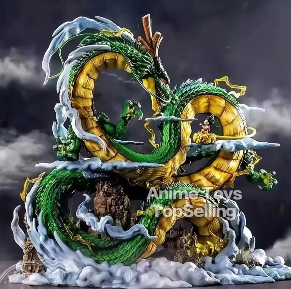 23cm/9.05in anime dragon ball z figura shenron goku e shenron figura de ação modelo estátua pvc boneca coleção brinquedo presentes