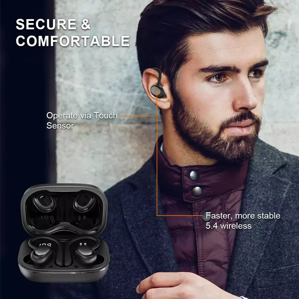 Original sony sp180 verdadeiro sem fio fones de ouvido bluetooth fones de ouvido de gancho de orelha alta fidelidade esportes música fone de ouvido com microfone