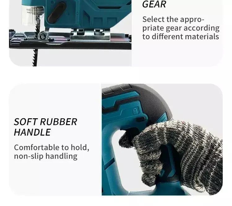 Makita DJV182Z 340W Serra de vaivém sem escova 18V sem bateria com lâmina de serra Alça de barril sem fio Ferramenta elétrica portátil para carpinteiro