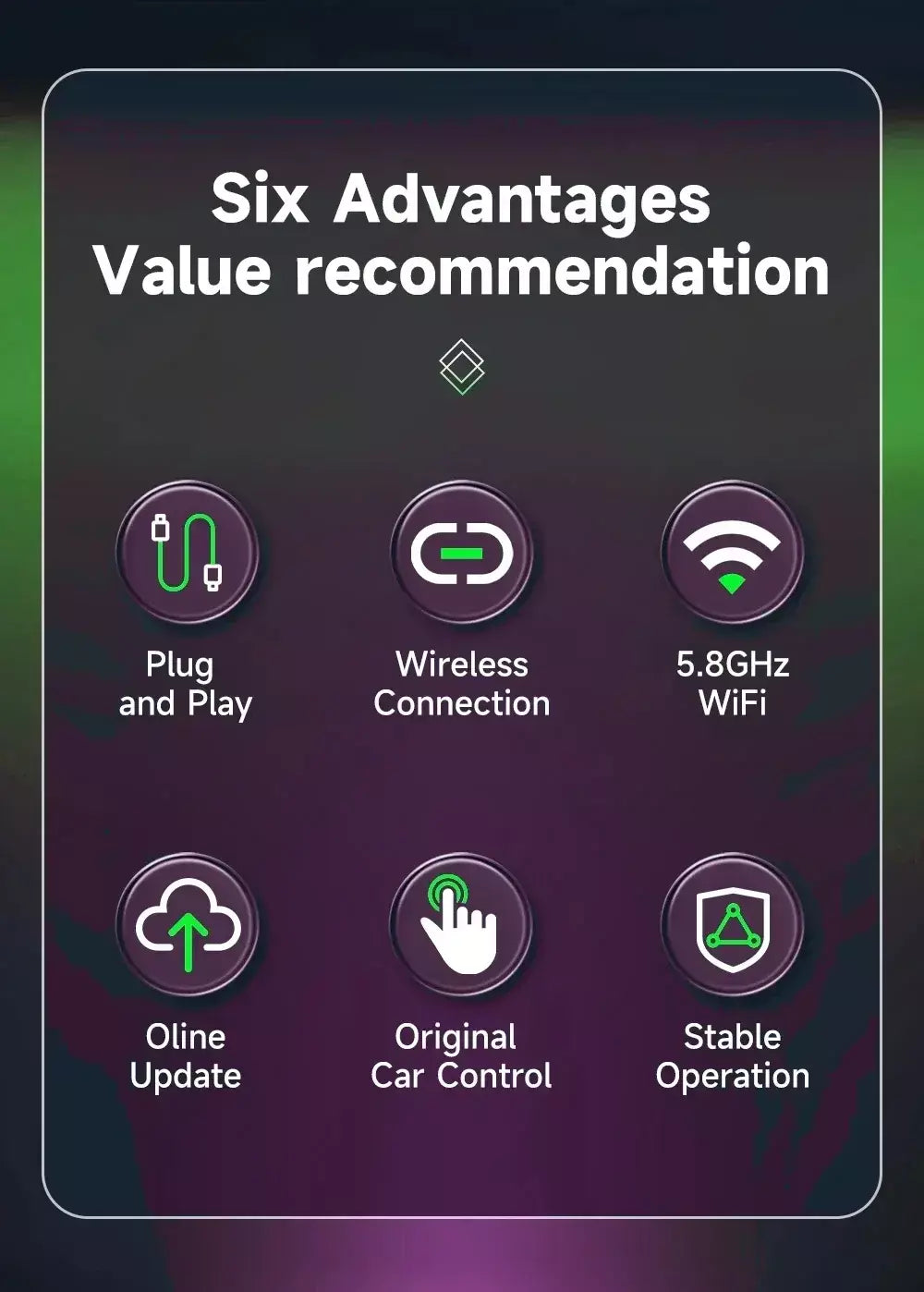 Carplay android auto adaptador sem fio para toyota mazda nissan camry suzuki subaru citroen audi mercedes kia ford opel spotify bt