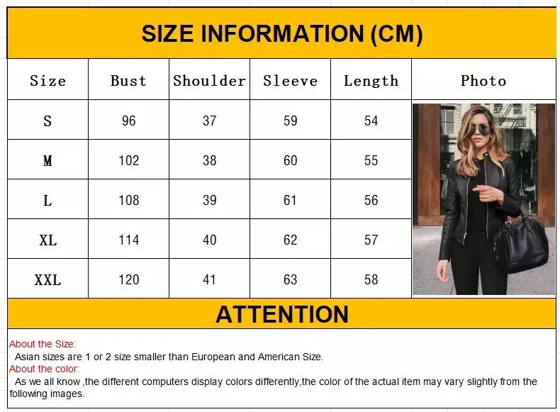 Jaqueta de couro PU feminina com zíper, casaco manga comprida, jaquetas de motociclista, slim fit, monocromática, streetwear casual, moda feminina, outono, Y2K