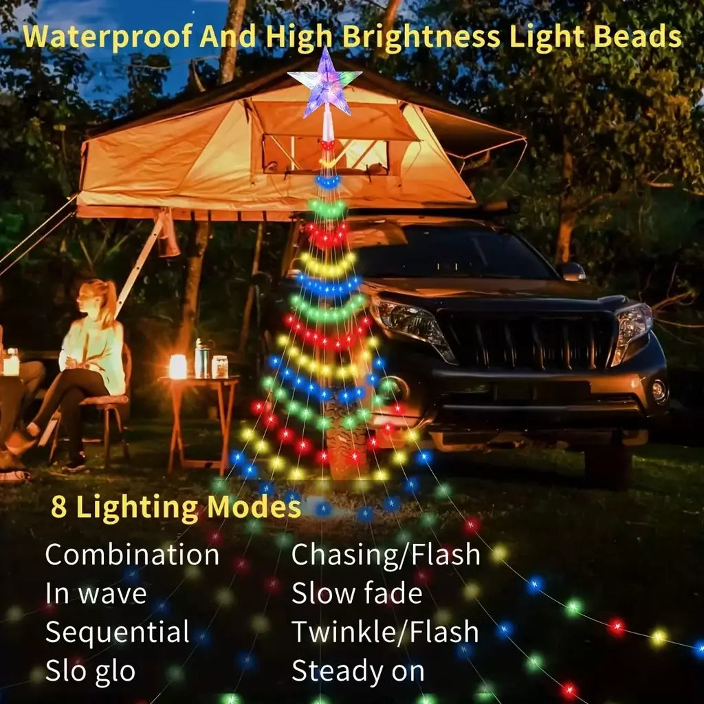 Led ao ar livre decorações da árvore de natal luzes usb 2/3m à prova dwaterproof água luzes da corda de fadas 8 modos quintal interior iluminação festa casamento