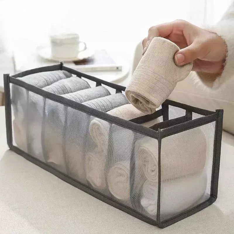 Organizador de gaveta para roupas íntimas, caixa de armazenamento dobrável, organizador de armário, divisor de gaveta para cuecas, meias, sutiã, caixas de armazenamento