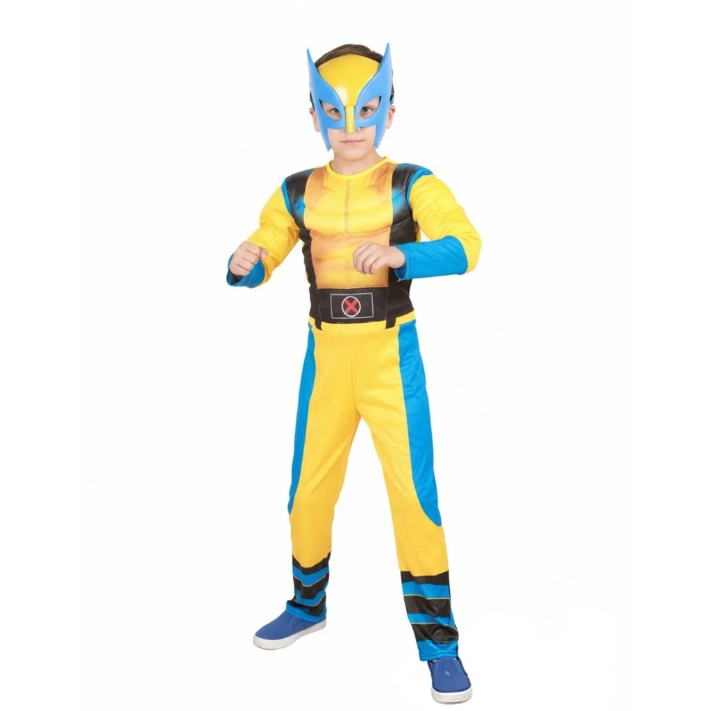 Conjunto de fantasia de super-herói wolverin para halloween, leve e confortável, dramatização, cosplay, festa, performance, diversão, criativa, meninos