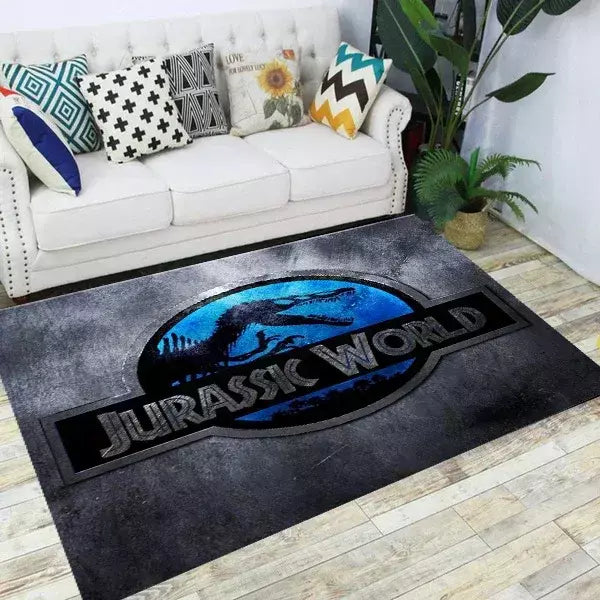 Jurassic park dinossauro dos desenhos animados tapetes antiderrapante área para sala de estar quarto pé almofada decoração, criança jogo tapete