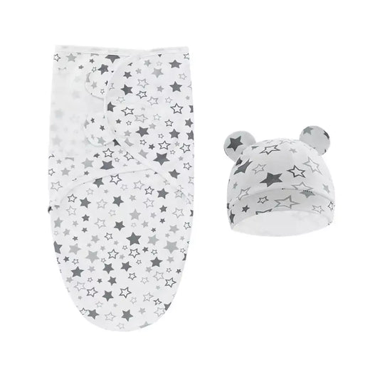 0-3 meses bebê recém-nascido saco de dormir com chapéu conjunto ajustável bebê swaddle cobertor verão fino respirável algodão macio meninos meninas