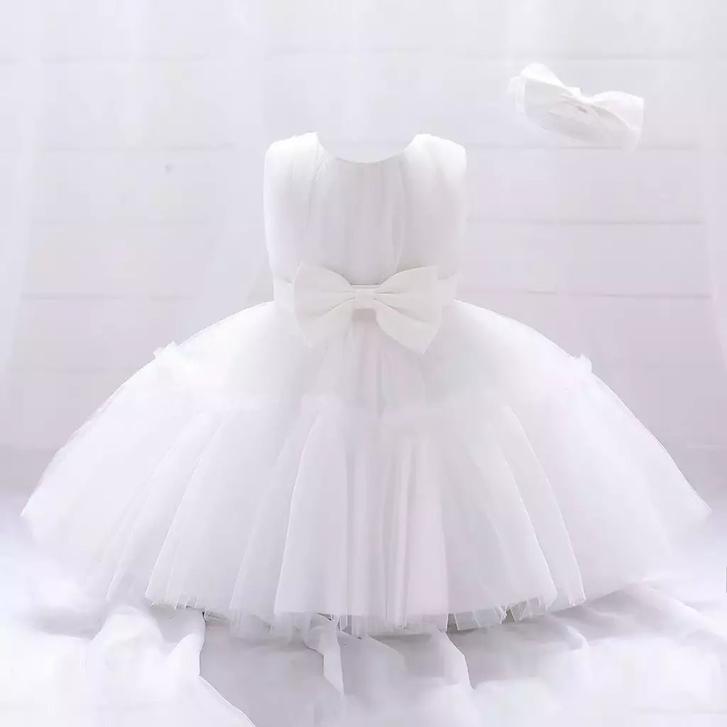 Elegante vestido de tule para meninas, bebê infantil, 1st Birthday, Vestidos de batismo, Kids Wedding Party, Toddler Clothes, Verão