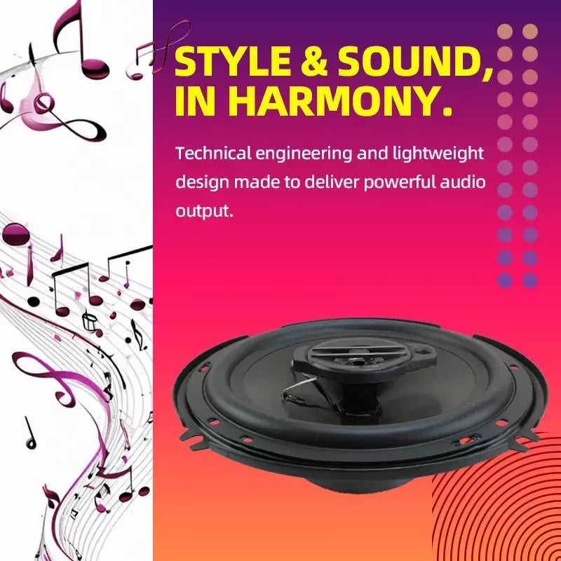 2 pçs 6 Polegada 320w 3 vias universal carro coaxial música estéreo gama completa hi-fi para carro caminhão porta alto-falantes sistema de som surround