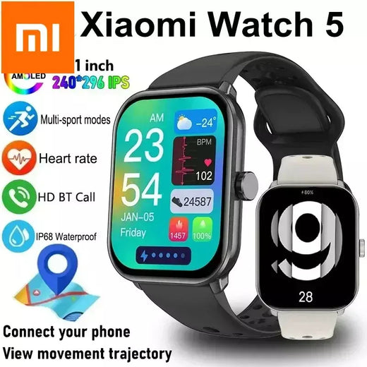 Xiaomi versão global das mulheres dos homens hd amoled display freqüência cardíaca bluetooth chamada gps pista esportes à prova dwaterproof água relógio inteligente