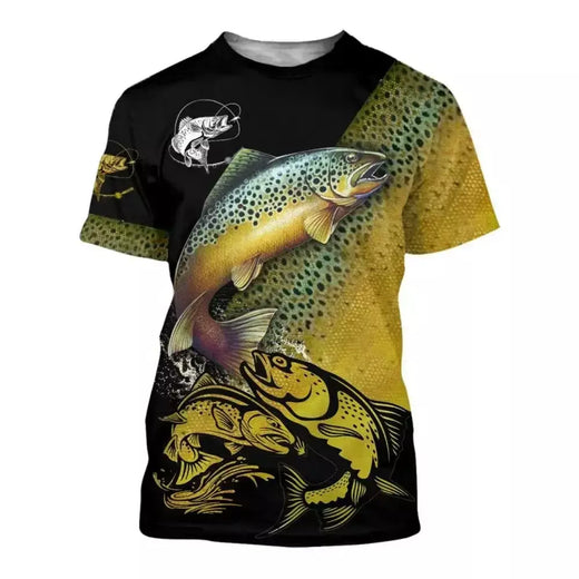 2025 venda quente super legal vintage t camisa para homens pesca esportes ao ar livre manga curta tendência superior casual solto camiseta masculina