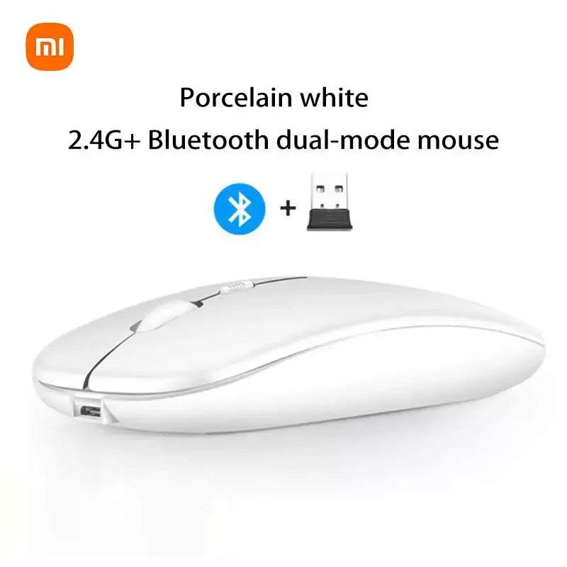Xiaomi 2.4ghz bluetooth mouse sem fio usb recarregável silêncio ergonomia modelo duplo mini portátil dpi teclados legíveis