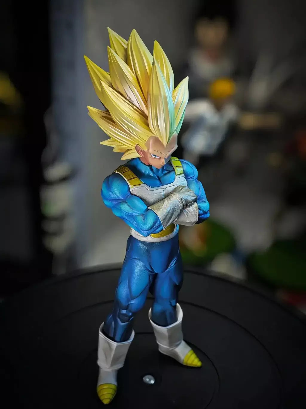 Vf em estoque 33cm dragon ball z ssj3 vegeta modelo super saiyan 3 vegeta figura de ação estátua modelo colecionável brinquedo presente
