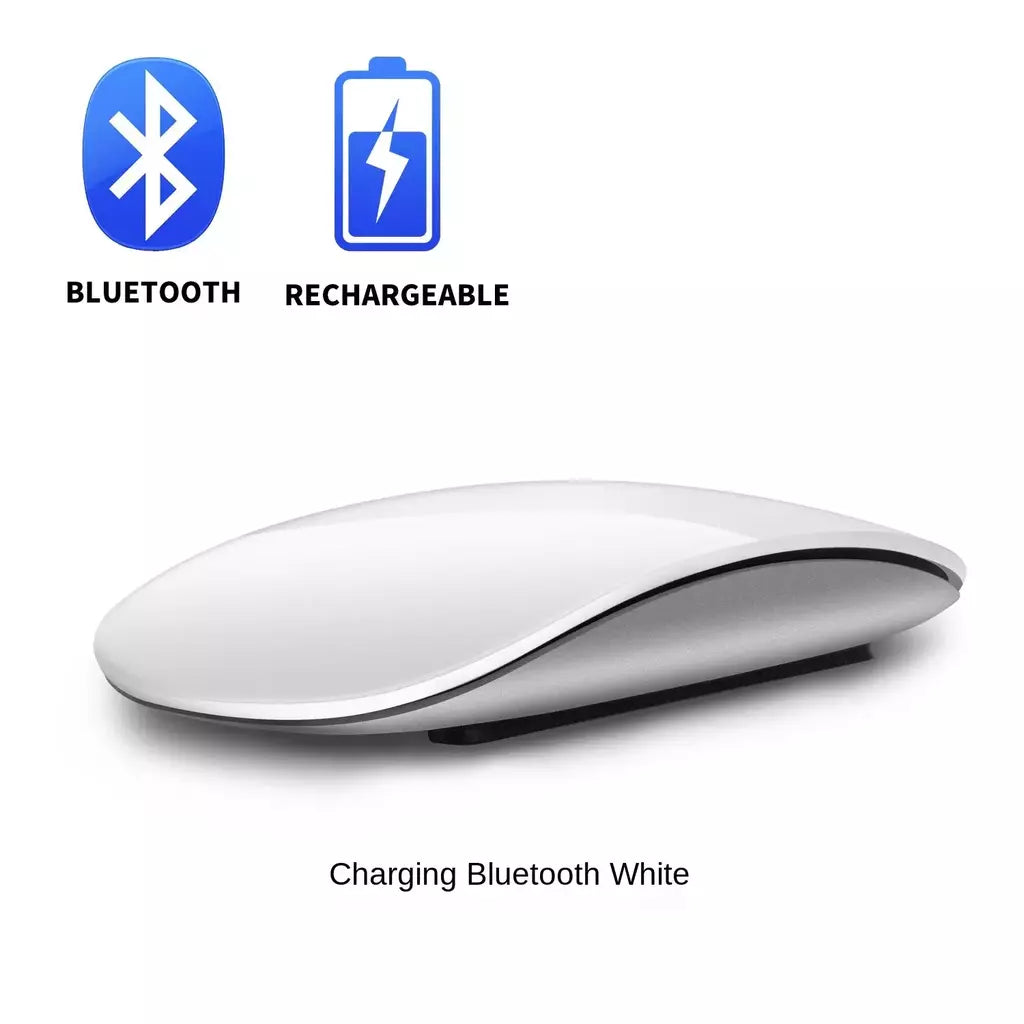 Silencioso Magic Mouse sem fio recarregável, Bluetooth, Laser, Computador, Magro, Ergonômico, PC, Apple MacBook, Microsoft, Magic