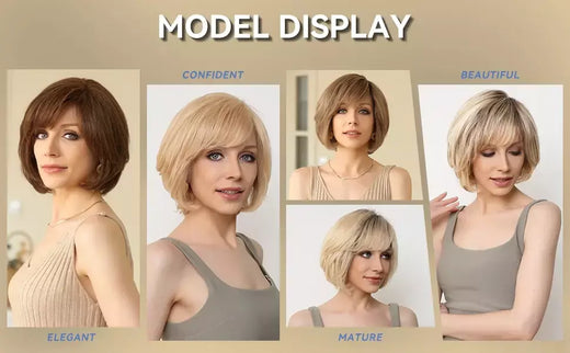 Marrom loira mista ombre cabelo humano perucas dianteiras do laço curto ondulado bob cabelo glolden loira remy peruca de cabelo humano para branco feminino diariamente