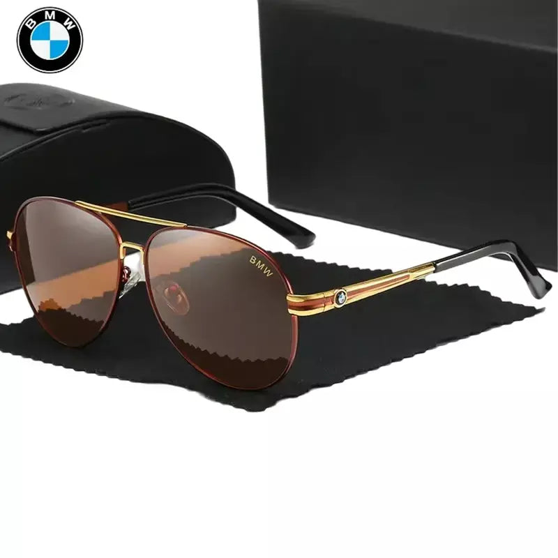 Bwm luxo polarizado óculos de sol masculino uv400 anti-reflexo retro vôo óculos de sol condução ciclismo pesca caminhadas ao ar livre óculos de sol